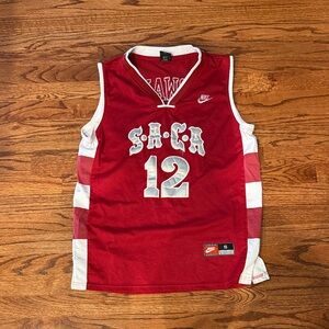 Nike Dwight Howard HS basketball Red and White Jersey